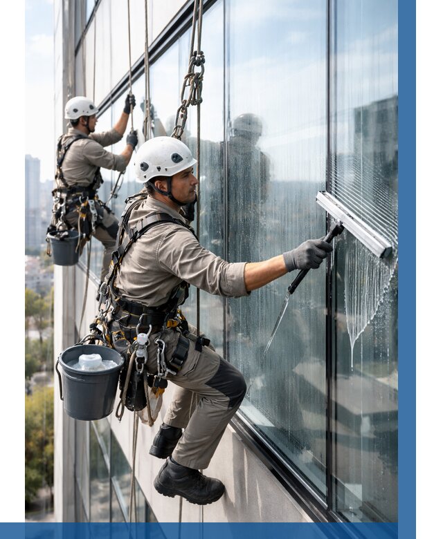 Мойка окон альпинистами в Белорецке от 4562 р. | ВЫСОТНИК-Блр