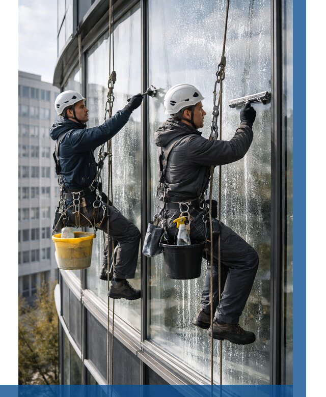 Мойка панорамных окон в Белорецке от 355 р. заказать у ВЫСОТНИК-Блр