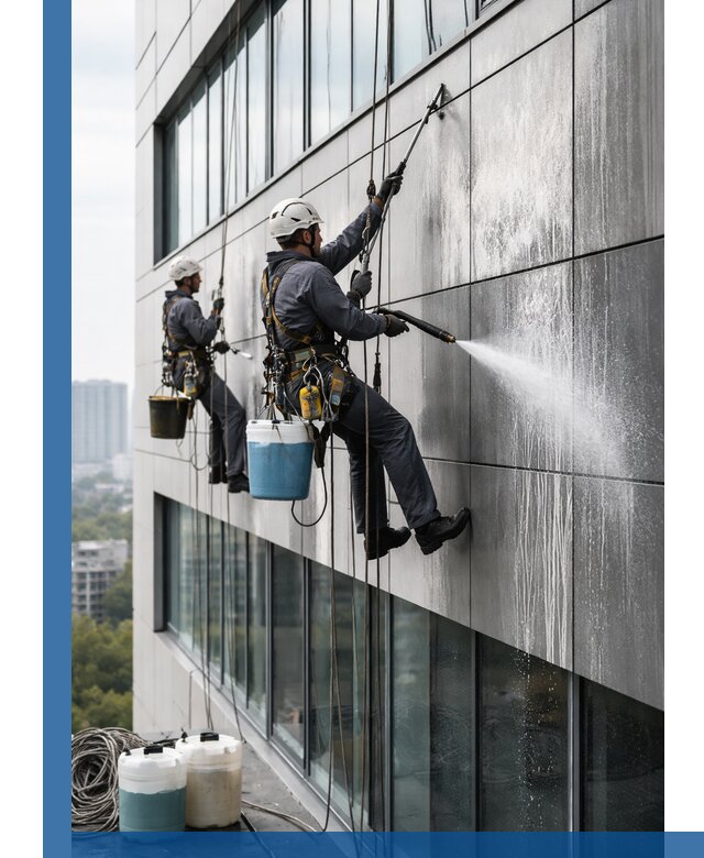 Профессиональная мойка вентилируемых фасадов в Белорецке