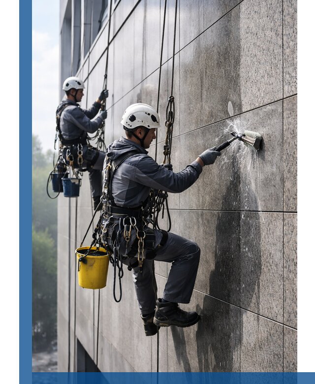 Профессиональная мойка фасада из керамогранита в Белорецке