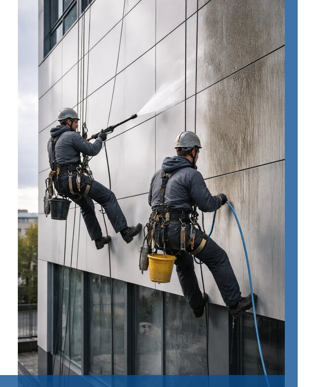 Мойка фасада из композита в Белорецке по цене от 304 р. | ВЫСОТНИК-Блр