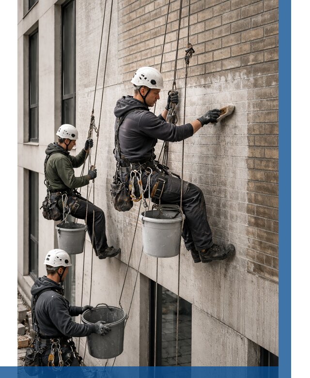 Удаление высолов с фасада в Белорецке от 253 р. | ВЫСОТНИК-Блр