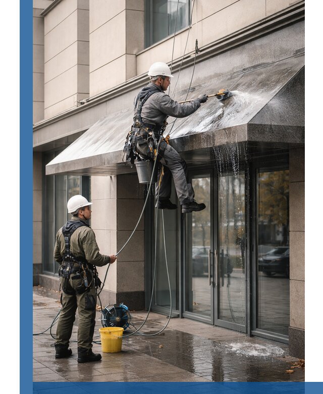 Профессиональная мойка козырьков и навесов в Белорецке