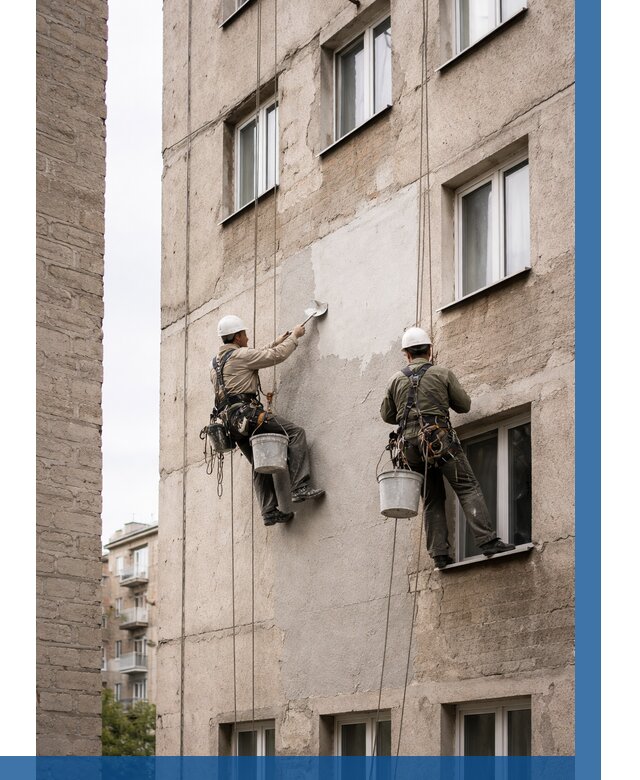 Косметический ремонт фасада в Белорецке от 1115 р. | ВЫСОТНИК-Блр