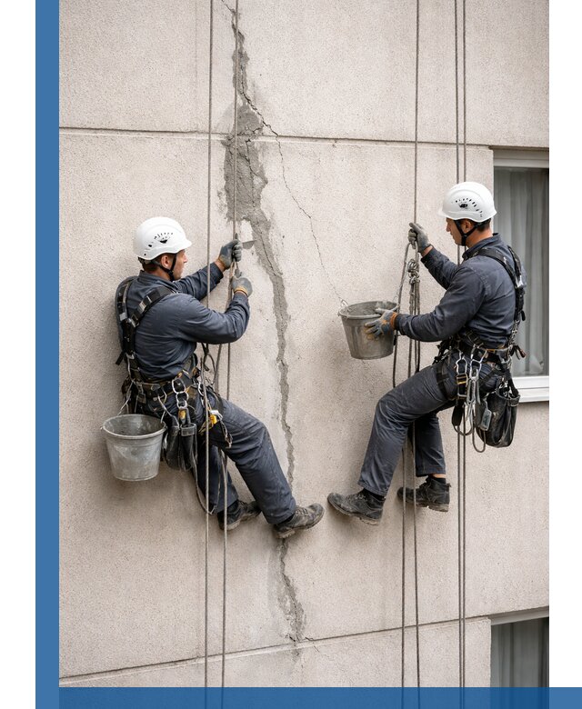 Заделка трещин на фасаде в Белорецке с гарантийным ремонтом