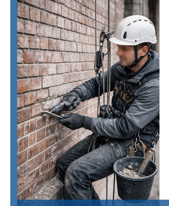 Расшивка кирпичных швов фасадов и стен, ремонт в Белорецке