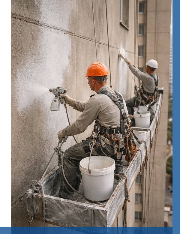 Грунтовка фасада на высоте в Белорецке от 122 р. | ВЫСОТНИК-Блр