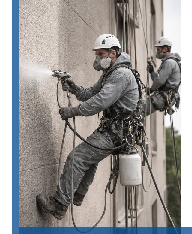 Безвоздушная покраска фасадов зданий в Белорецке профессионально