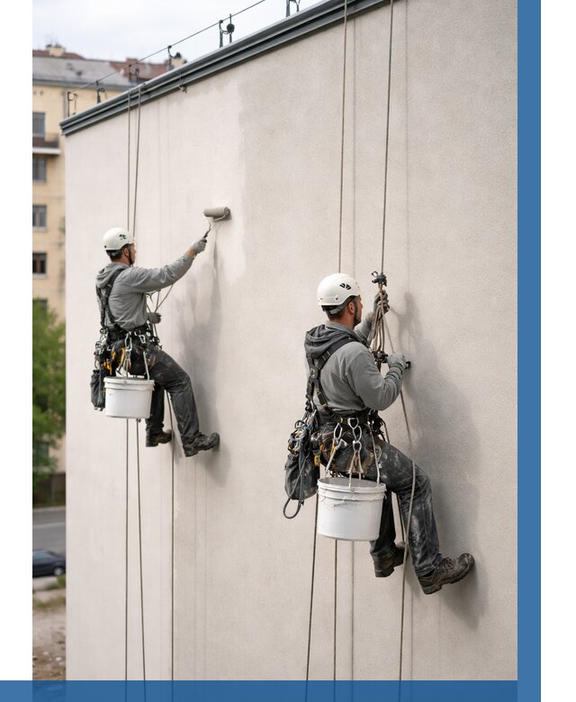 Покраска оштукатуренного фасада в Белорецке от 324 р. | ВЫСОТНИК-Блр