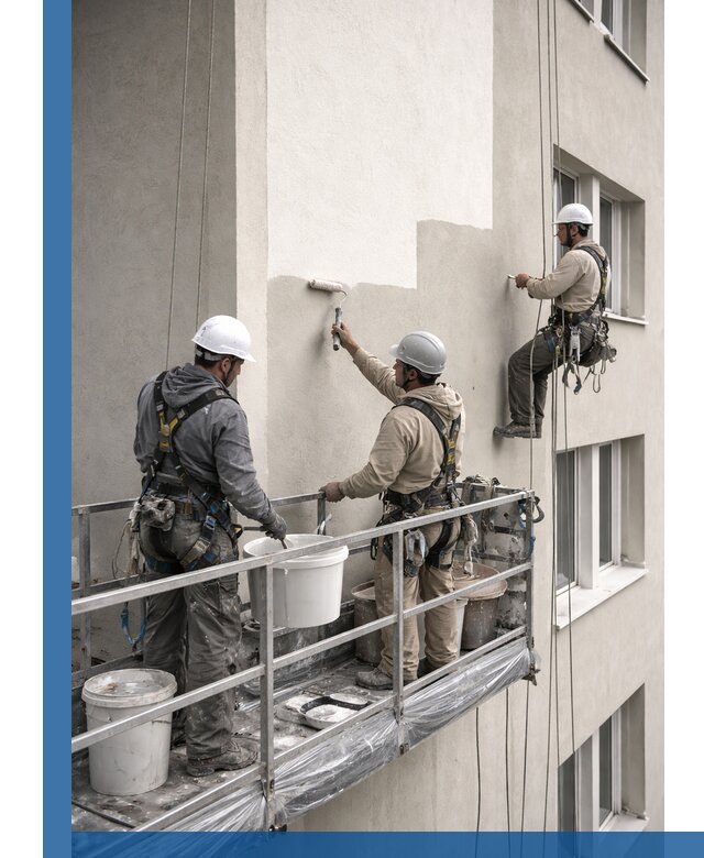 Покраска оштукатуренного фасада в Белорецке под ключ с гарантией