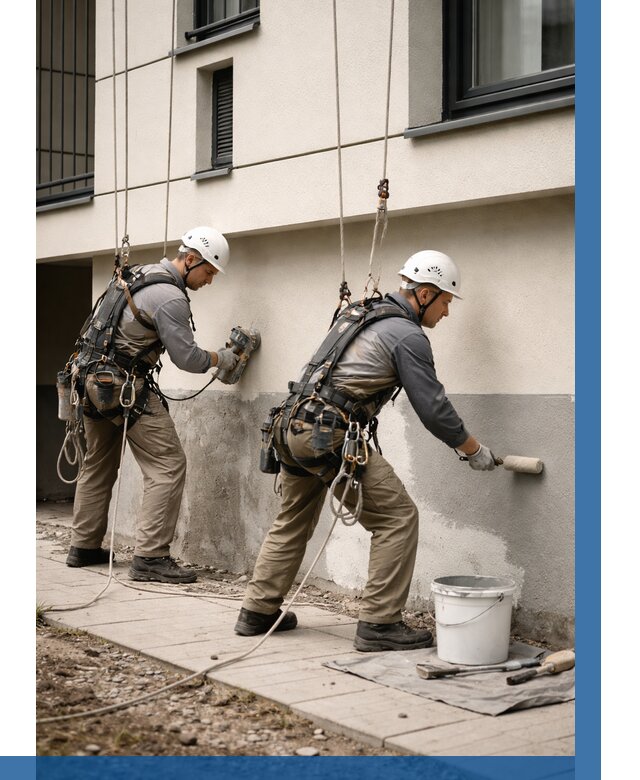 Окраска цоколя здания в Белорецке от 456 р. под ключ | ВЫСОТНИК-Блр