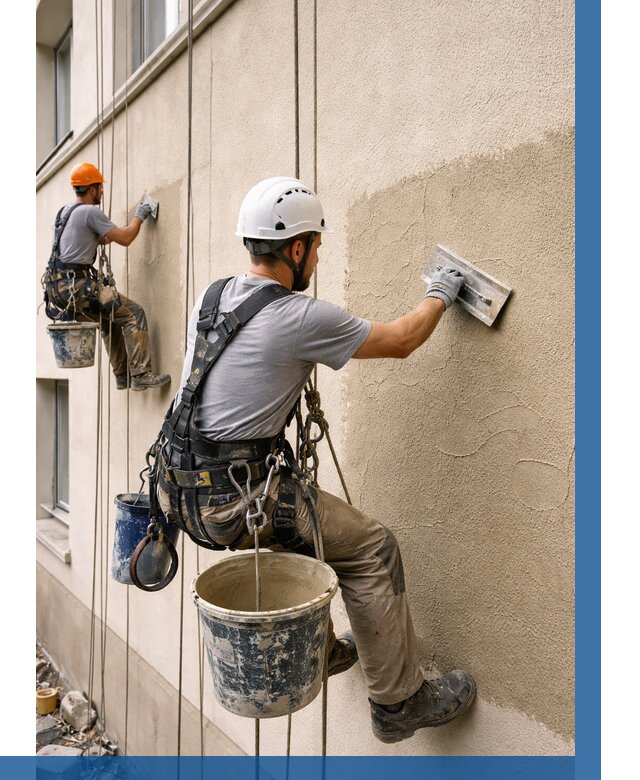 Декоративная штукатурка фасада в Белорецке от 1216 р. | ВЫСОТНИК-Блр