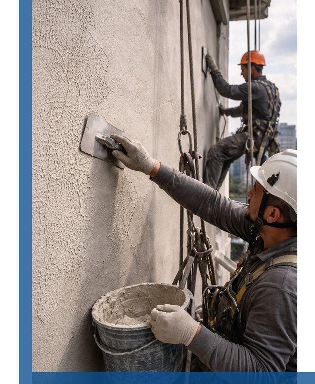 Декоративная штукатурка фасада с утеплением и защитой в Белорецке
