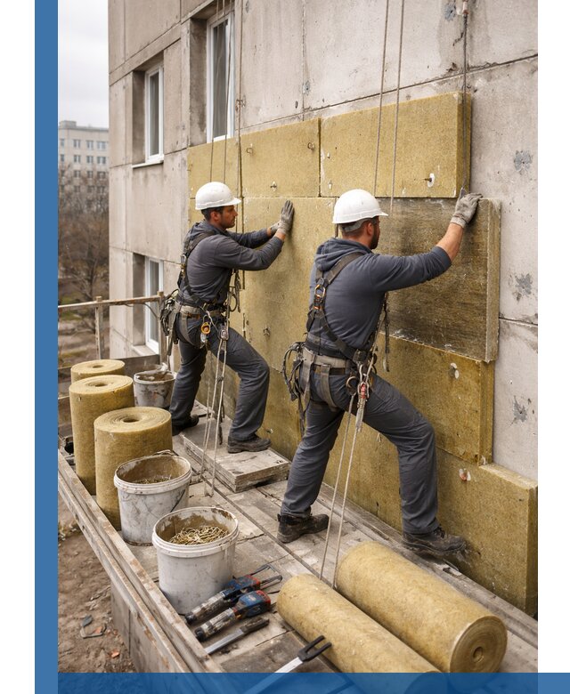 Утепление фасада минватой в Белорецке под ключ с гарантией