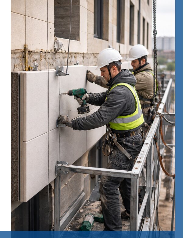 Монтаж фасадных термопанелей в Белорецке от 1521 р. | ВЫСОТНИК-Блр