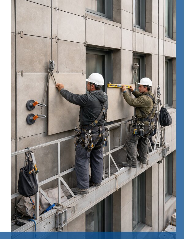 Монтаж керамогранита на фасад в Белорецке от 2534 р. | ВЫСОТНИК-Блр