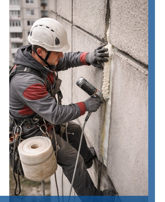 Утепление межпанельных швов в Белорецке от 710 р. | ВЫСОТНИК-Блр