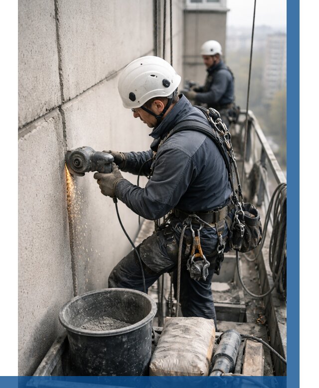 Штробление межпанельных швов в Белорецке от 1216 р. | ВЫСОТНИК-Блр