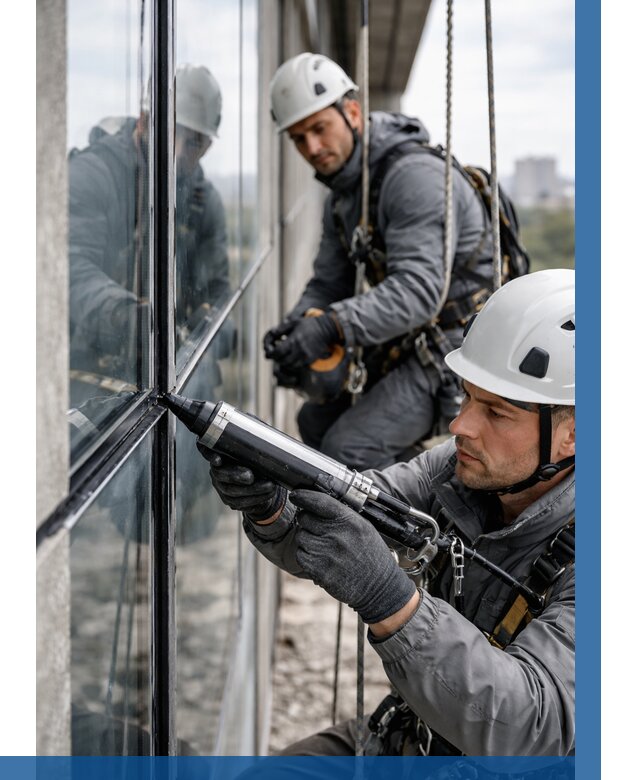 Герметизация витражных швов в Белорецке от 659 р. | ВЫСОТНИК-Блр