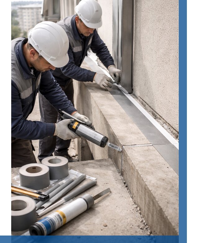 Герметизация примыкания балкона в Белорецке от 4562 р. | ВЫСОТНИК-Блр