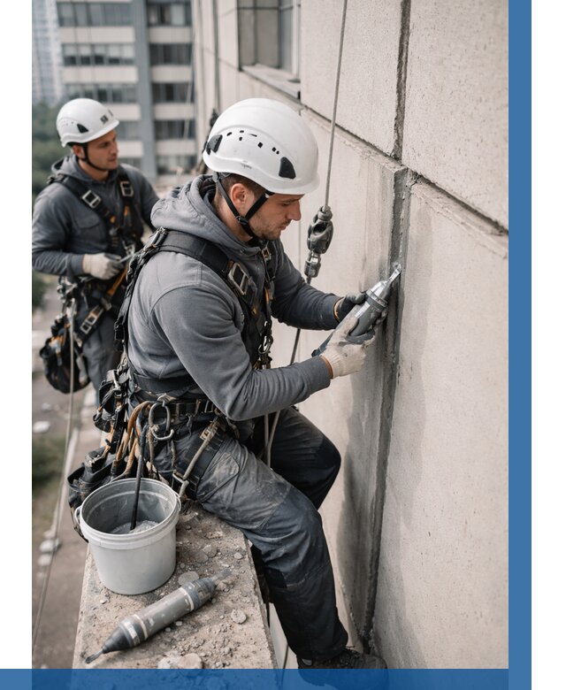 Ремонт деформационных швов здания в Белорецке от 1014 р. | ВЫСОТНИК-Блр