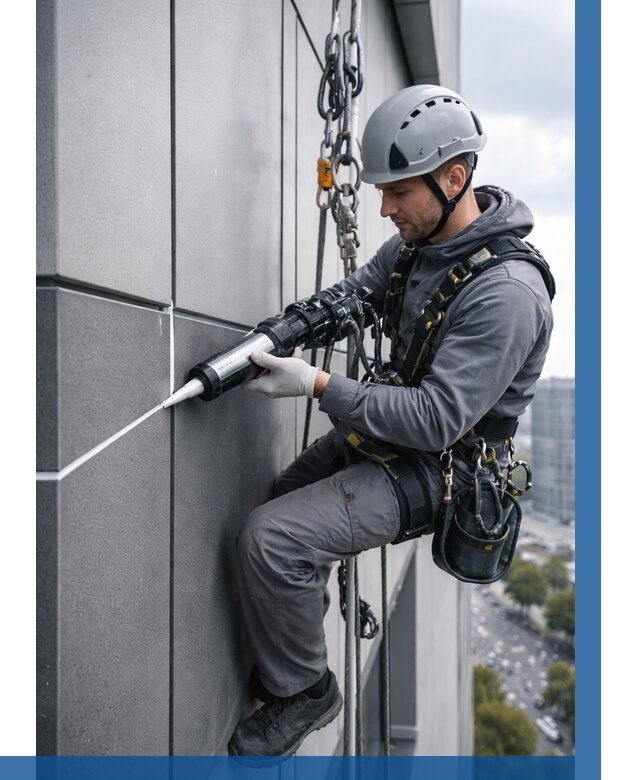 Герметизация стыков фасадных панелей в Белорецке от 6589 р.| ВЫСОТНИК-Блр