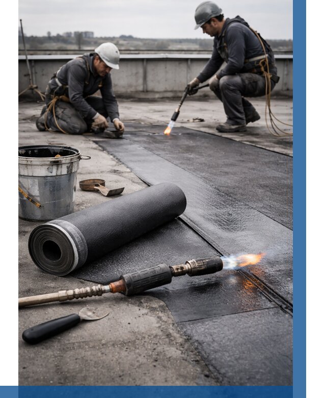 Ремонт рулонной кровли в Белорецке от 659 р. | ВЫСОТНИК-Блр