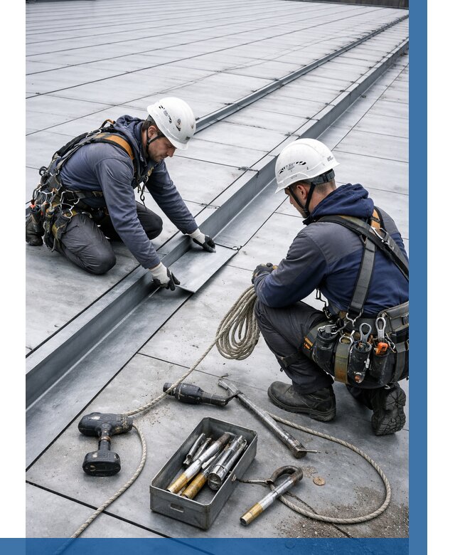 Ремонт фальцевой кровли в Белорецке от 710 р. | ВЫСОТНИК-Блр