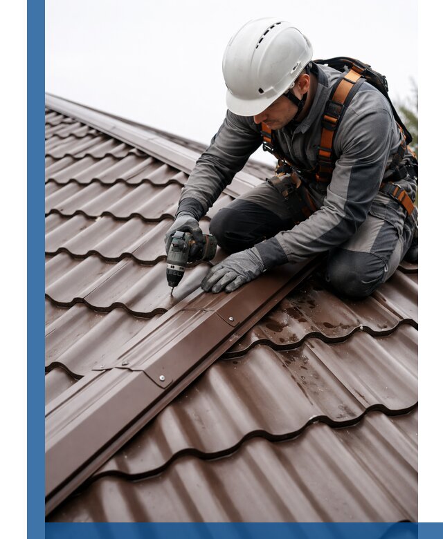 Ремонт металлочерепицы на крыше в Белорецке профессионально