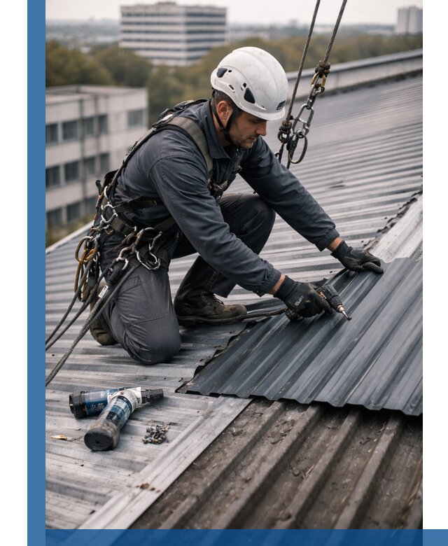 Ремонт профнастила на кровле в Белорецке, работы под ключ