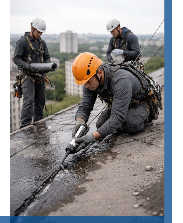 Устранение протечек кровли в Белорецке от 12164 р. | ВЫСОТНИК-Блр