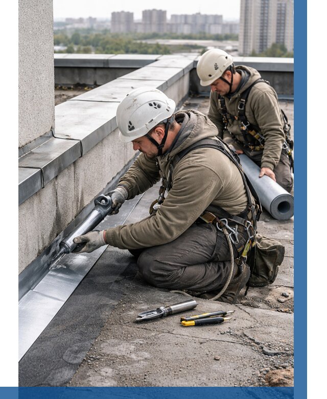 Ремонт кровельных примыканий в Белорецке от 1216 р. | ВЫСОТНИК-Блр