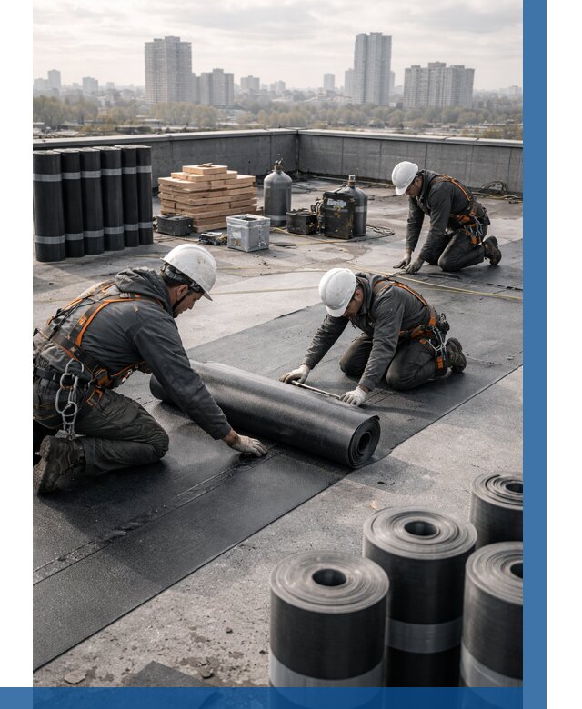 Монтаж мягкой кровли под ключ в Белорецке от 456 р. | ВЫСОТНИК-Блр