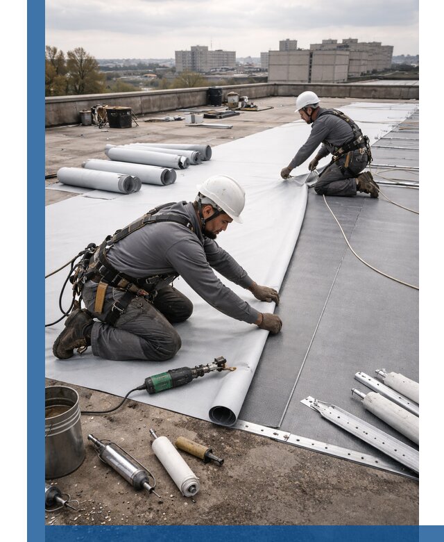 Монтаж мембранной кровли в Белорецке для промышленных зданий