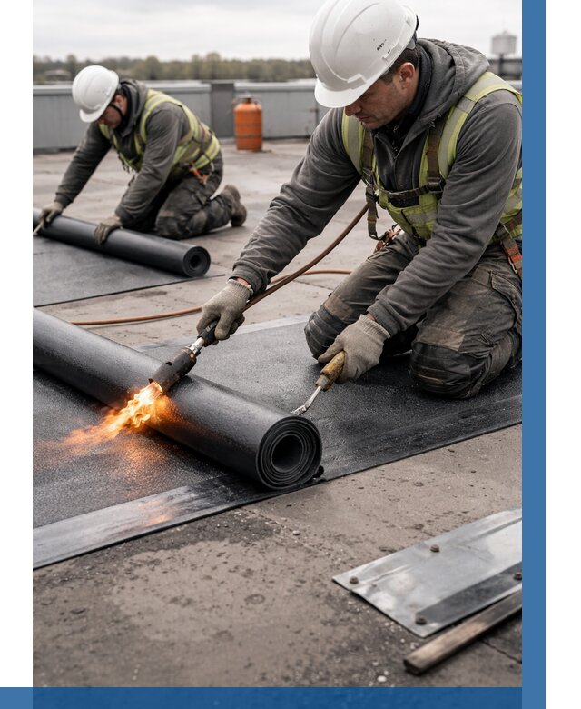 Монтаж наплавляемой кровли в Белорецке от 862 р. — ВЫСОТНИК-Блр