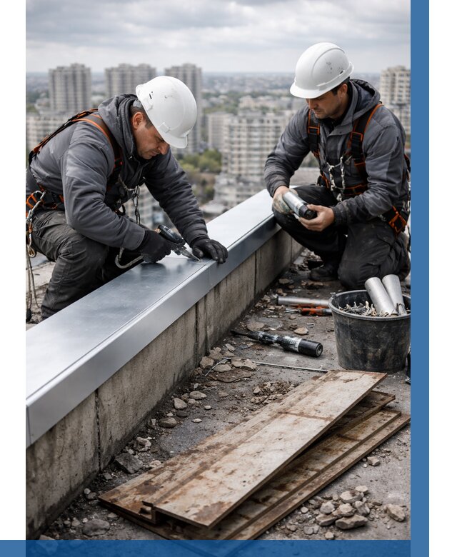 Замена парапетных крышек под ключ в Белорецке от 1216 р. | ВЫСОТНИК-Блр