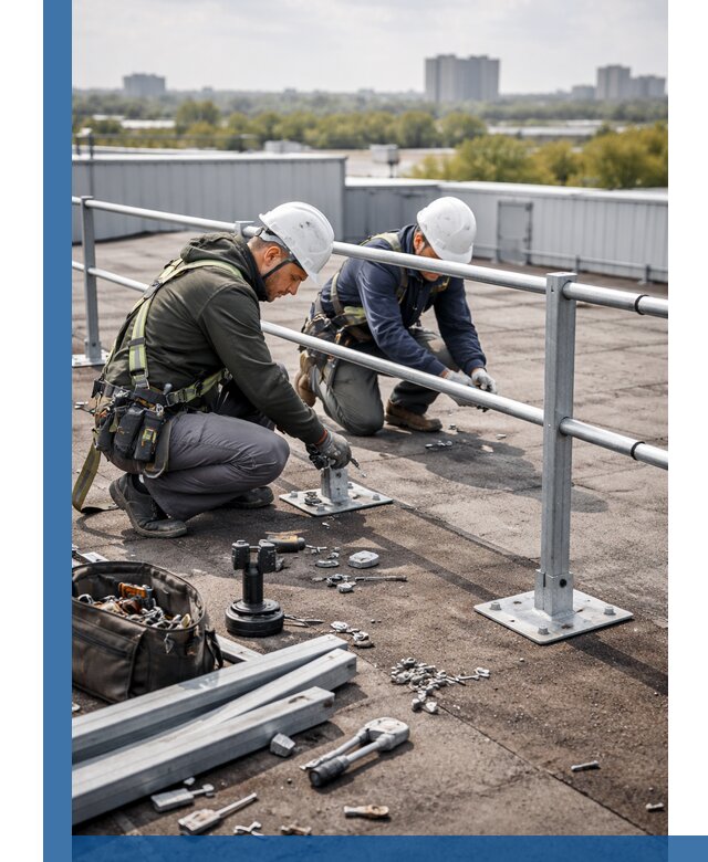 Монтаж кровельного ограждения в Белорецке под ключ с гарантией