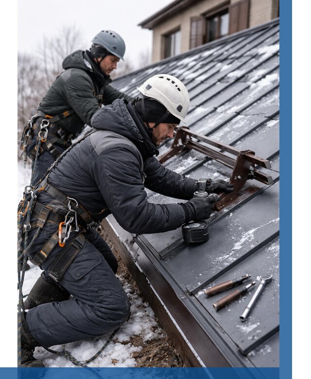 Монтаж снегозадержателей в Белорецке от 456 р. | ВЫСОТНИК-Блр