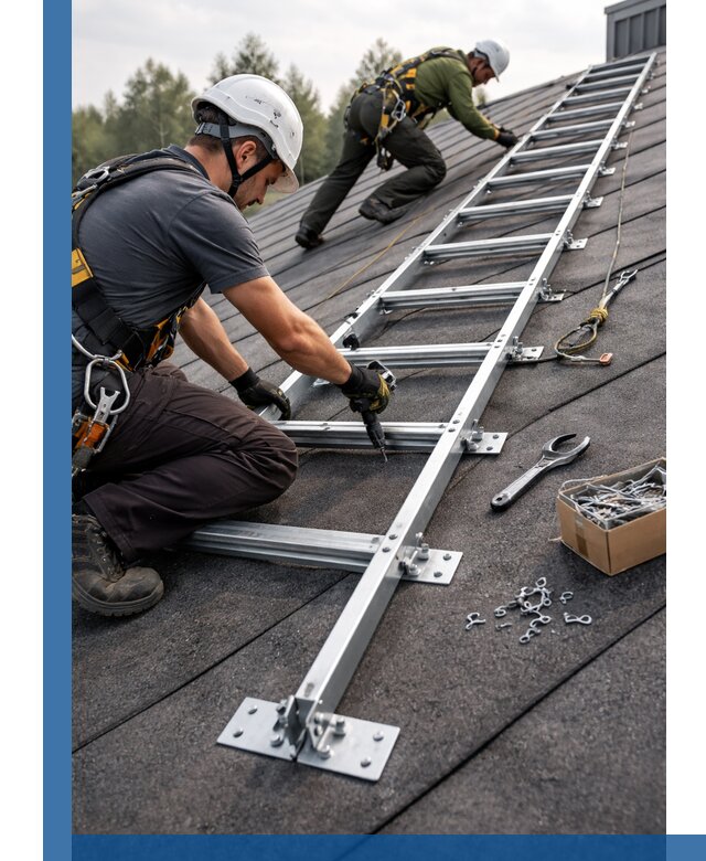 Профессиональный монтаж кровельной лестницы в Белорецке под ключ