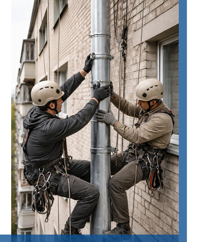 Замена водосточных труб в Белорецке от 6589 р. | ВЫСОТНИК-Блр