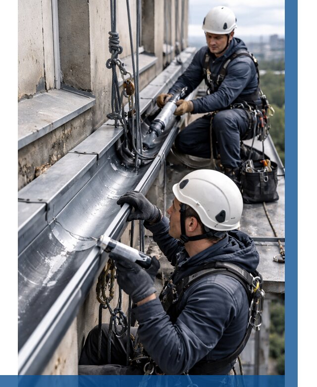 Ремонт водосточных желобов в Белорецке от 6589 р. | ВЫСОТНИК-Блр