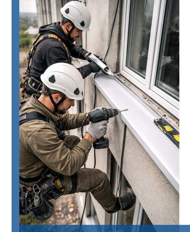 Профессиональный монтаж оконных отливов и отведения воды в Белорецке