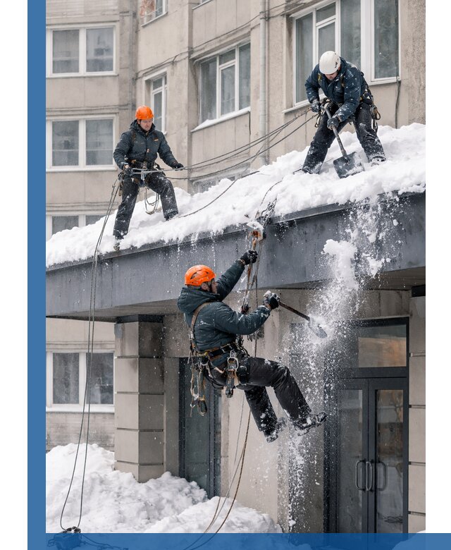 Безопасная очистка навесов от снега в Белорецке круглогодично