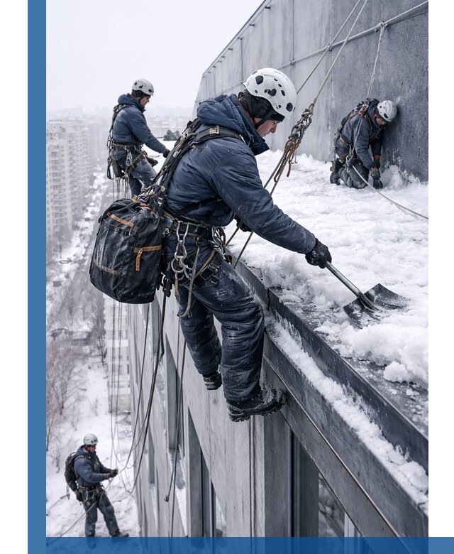 Абонентское обслуживание кровли зимой в Белорецке регулярный уход