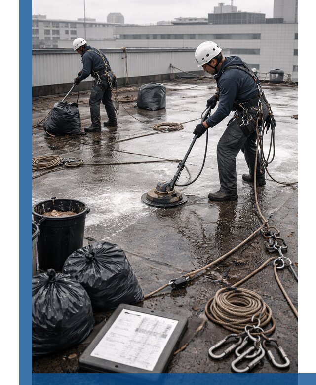 Плановая очистка кровли по графику в Белорецке для безопасности