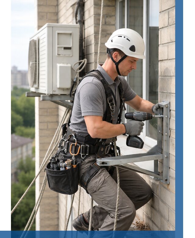 Установка кронштейнов кондиционера в Белорецке от 3548 р. | ВЫСОТНИК-Блр