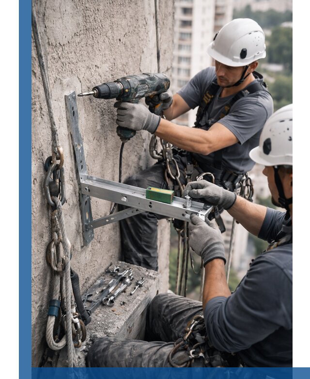 Установка кронштейнов кондиционера и крепежа в Белорецке