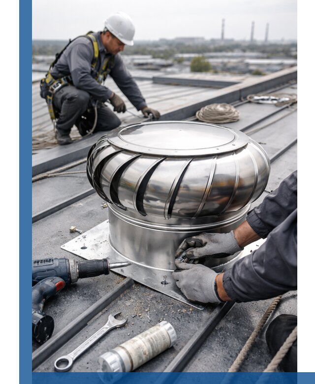 Установка дефлекторов на кровле в Белорецке профессионально