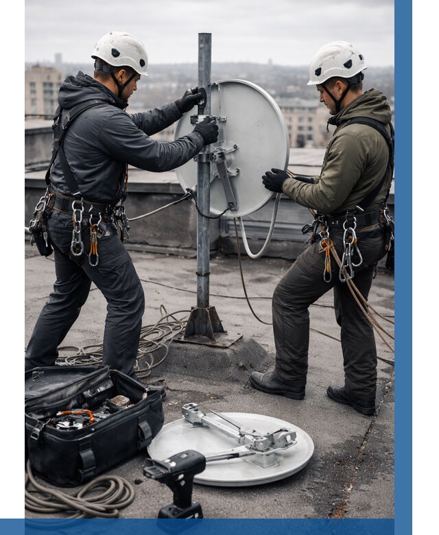 Демонтаж антенн на крыше в Белорецке от 4562 р. | ВЫСОТНИК-Блр