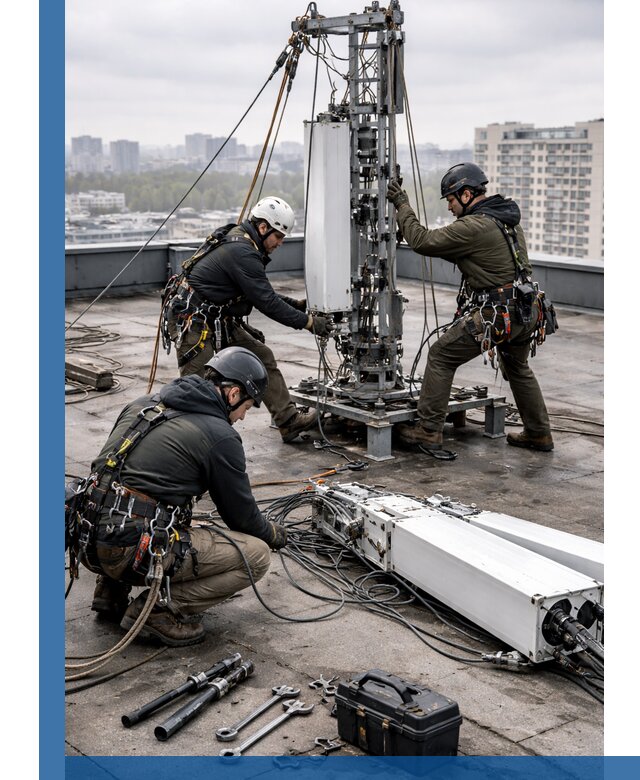 Демонтаж антенн на крыше зданий в Белорецке с гарантией